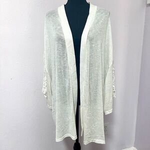 NEWH&M White Long Open-Front Cardigan